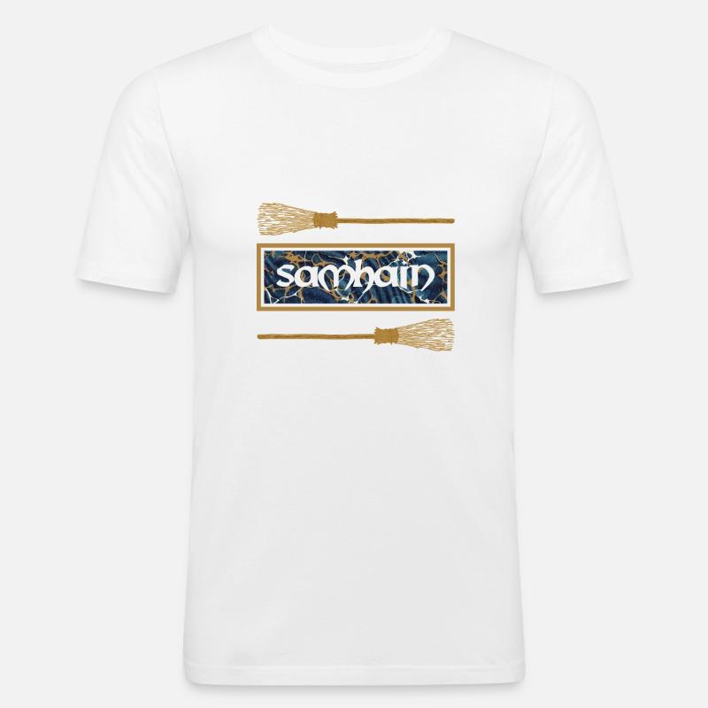 samhain e 16 - Männer Slim Fit T-Shirt - Weiß