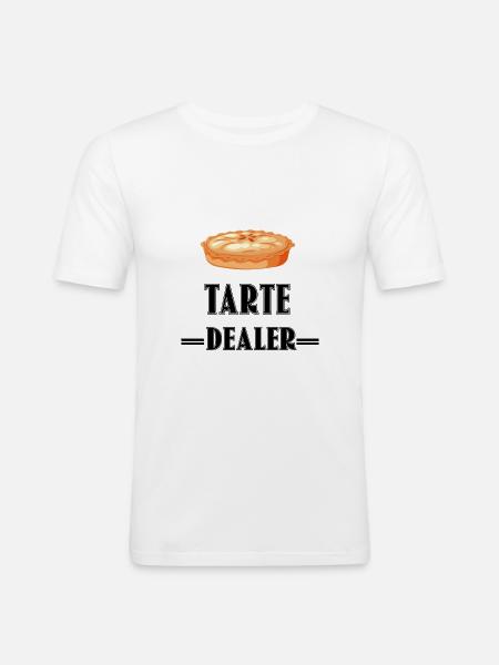 Pie dealer pie idea - Men's Slim Fit T-Shirt - white