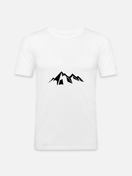 Mountains Mountain Mountains 15 - Men's Slim Fit T-Shirt - white