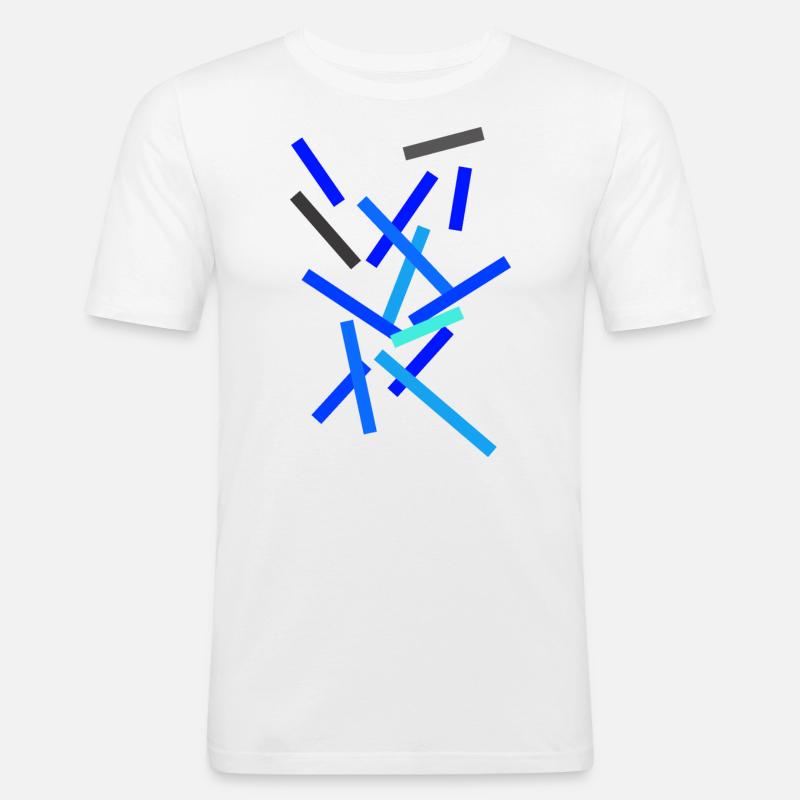 Muster Minimal - Style Design - Männer Slim Fit T-Shirt - Weiß