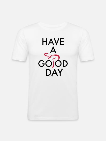 Radsport - Männer Slim Fit T-Shirt - Weiß