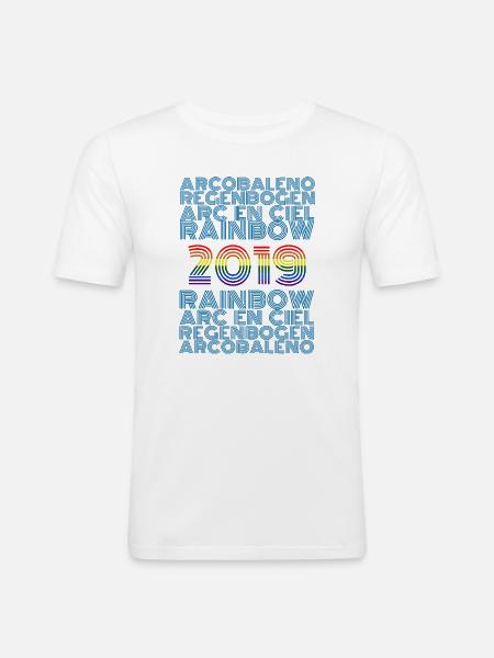 2019 - T-shirt près du corps Homme - blanc