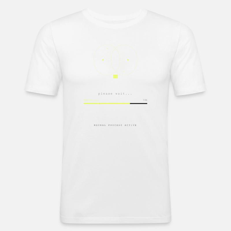 BRAIN.EXE IS LOADING - Men's Slim Fit T-Shirt - white
