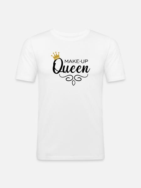 Make-up Queen - Men's Slim Fit T-Shirt - white