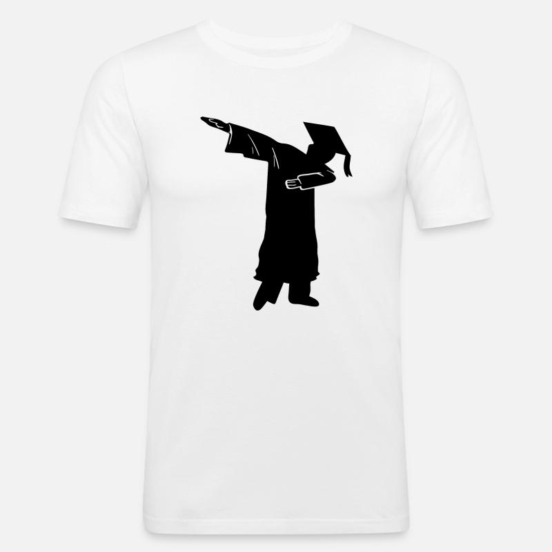 Dabbing Dab Absolvent - Männer Slim Fit T-Shirt - Weiß
