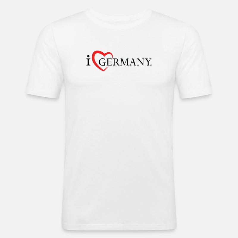 i love germany normal - Männer Slim Fit T-Shirt - Weiß