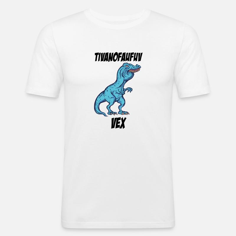 Witziger TRex Überbiss meme Geschenkidee - Männer Slim Fit T-Shirt - Weiß