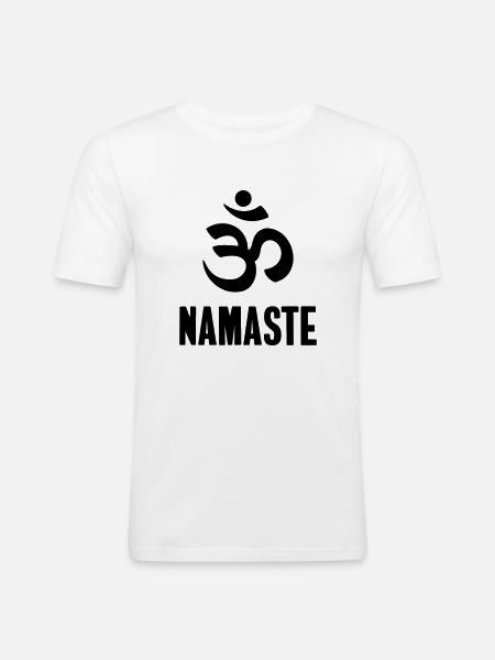 Namaste Symbol - Men's Slim Fit T-Shirt - white
