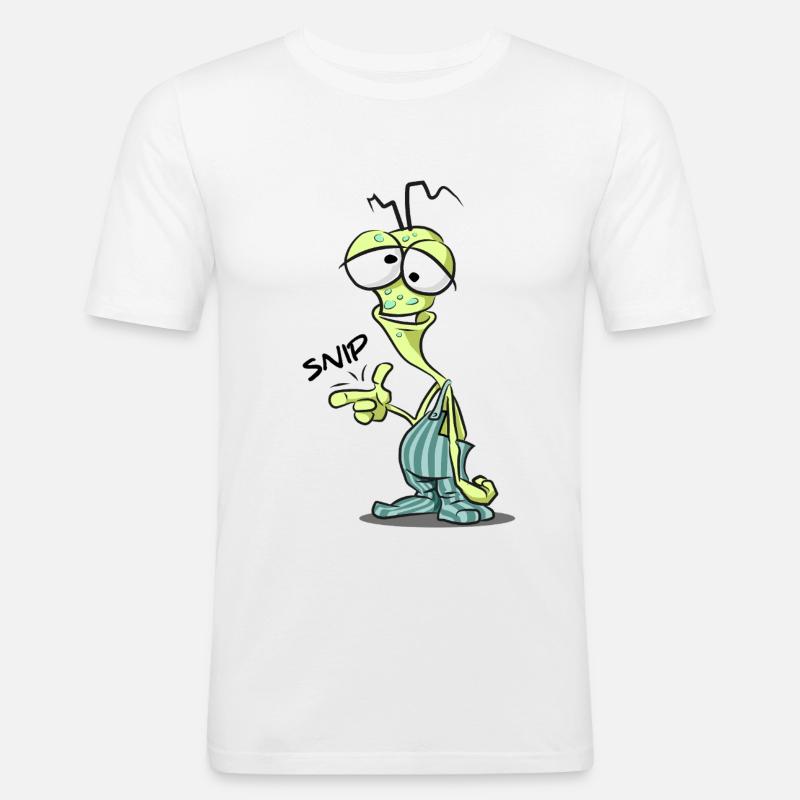 Stupide Alien Comic Charm - T-shirt près du corps Homme - blanc