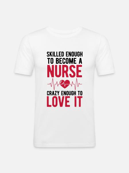Nurse - Men's Slim Fit T-Shirt - white