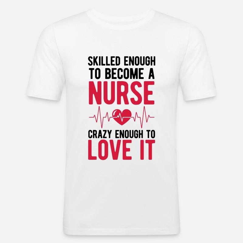 Krankenschwester - Männer Slim Fit T-Shirt - Weiß