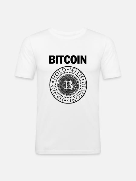 Bitcoin Blitzkrieg shirt - Men's Slim Fit T-Shirt - white