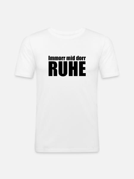 Sächsisch - Dialekt - Spruch - Männer Slim Fit T-Shirt - Weiß