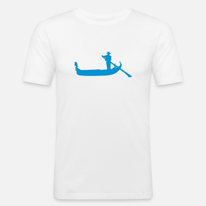 Gondel - Männer Slim Fit T-Shirt - Weiß