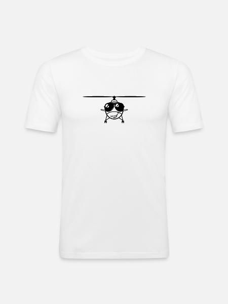 Helicopter Helicopter Sunglasses - Men's Slim Fit T-Shirt - white