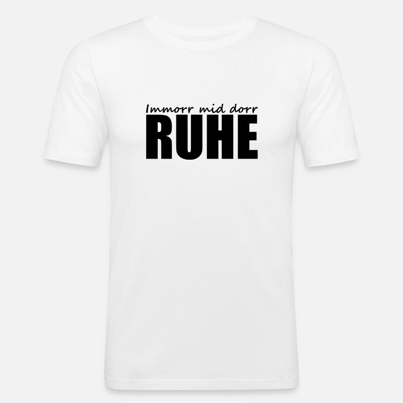 Sächsisch - Dialekt - Spruch - Männer Slim Fit T-Shirt - Weiß