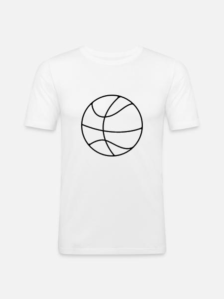 Basketball 5 0 24 - Men's Slim Fit T-Shirt - white