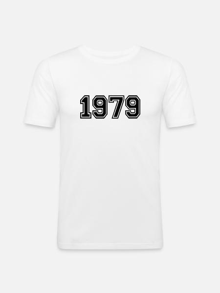 1979 - Männer Slim Fit T-Shirt - Weiß