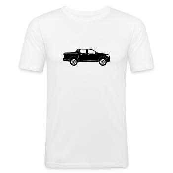 Pick-up Truck - Men's Slim Fit T-Shirt - white - Front - Nik (191cm)