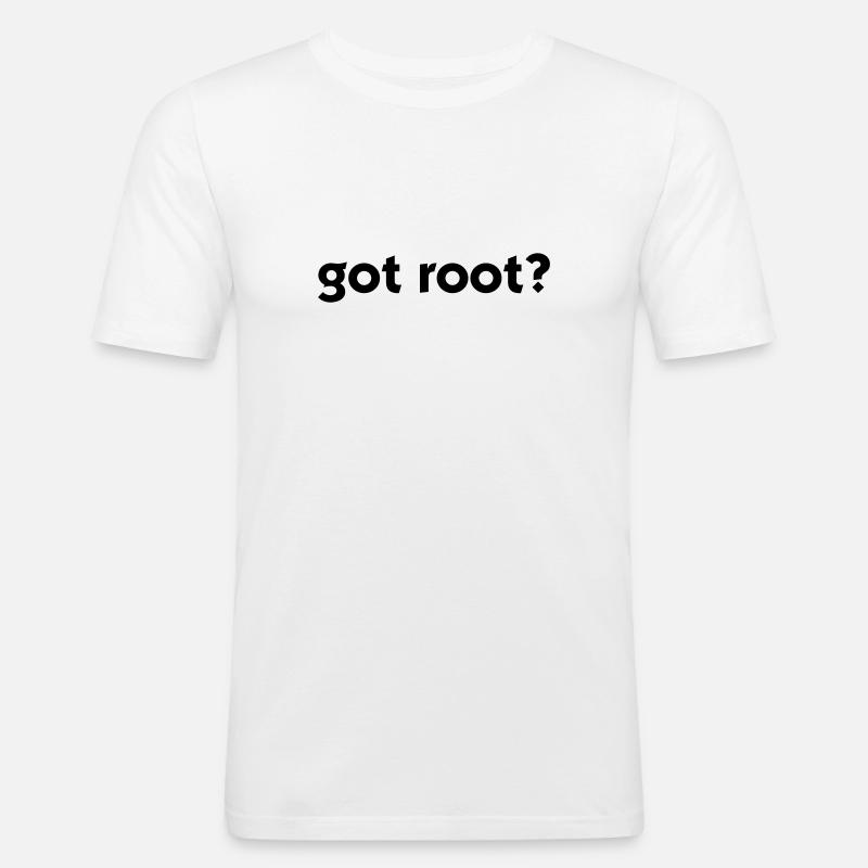 Got Root? - Männer Slim Fit T-Shirt - Weiß