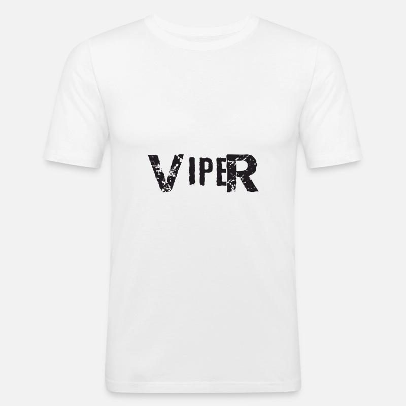 Viper geschenkidee - Männer Slim Fit T-Shirt - Weiß