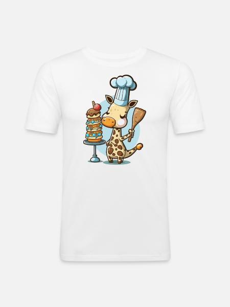 Cuisson à la commande - T-shirt près du corps Homme - blanc