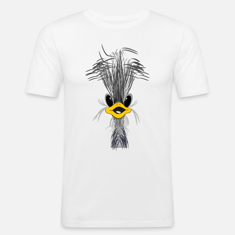 STRUZZO - Männer Slim Fit T-Shirt - Weiß