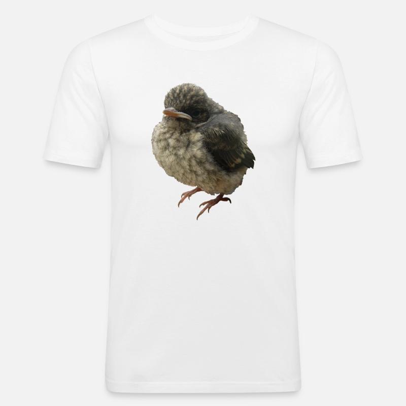 Jungvogel Ästling - Männer Slim Fit T-Shirt - Weiß