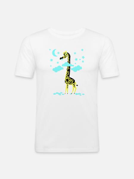 sternenfresser giraffe - Men's Slim Fit T-Shirt - white