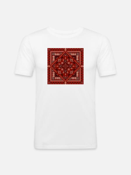 Pa Shirts - Männer Slim Fit T-Shirt - Weiß