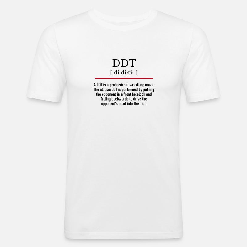 DDT - spelling and description - Männer Slim Fit T-Shirt - Weiß