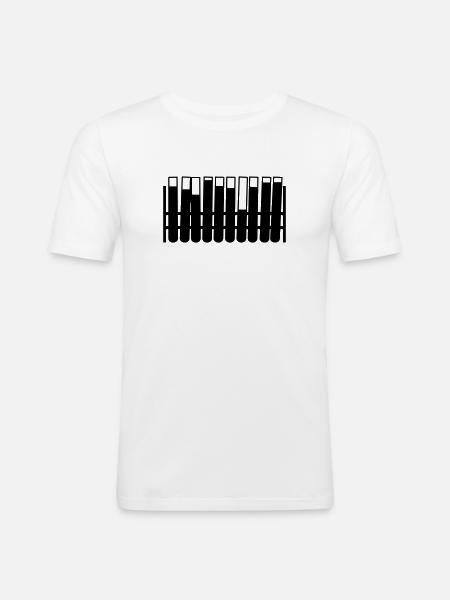 reagenzgläser - Männer Slim Fit T-Shirt - Weiß