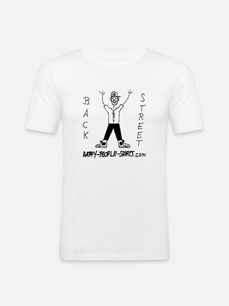 HPS-4-U Backstreet Boy - Männer Slim Fit T-Shirt - Weiß