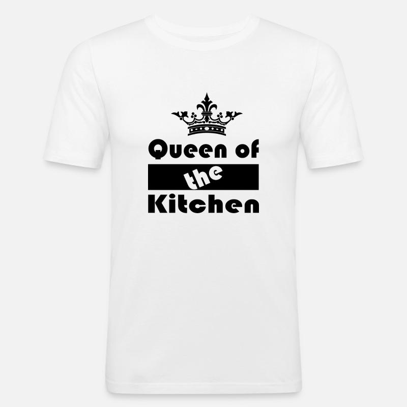 Kochen backen Kitchen - Männer Slim Fit T-Shirt - Weiß