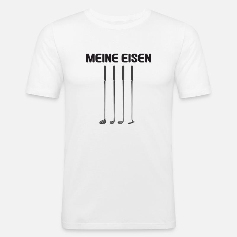 Golf Golfschläger - Männer Slim Fit T-Shirt - Weiß
