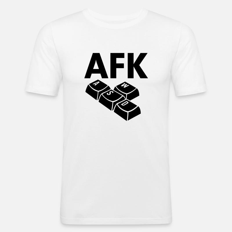 keyboard - Männer Slim Fit T-Shirt - Weiß