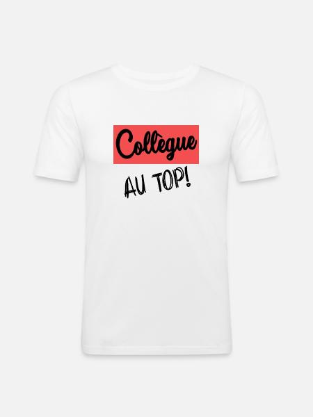 COLLEAGUE. START. RETIREMENT - Men's Slim Fit T-Shirt - white
