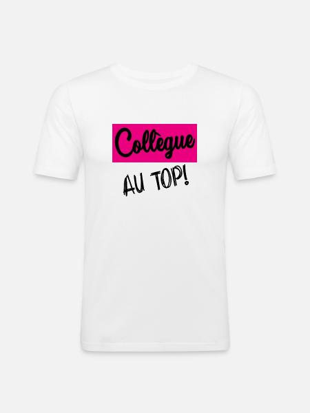 COLLEAGUE - Men's Slim Fit T-Shirt - white