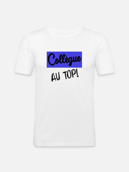 COLLEGUE - T-shirt près du corps Homme - blanc