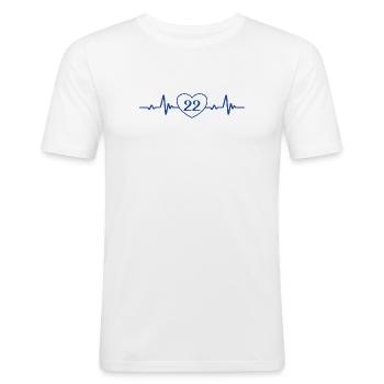 22nd Birthday Heart 22 - Men's Slim Fit T-Shirt - white - Front - Nik (191cm)