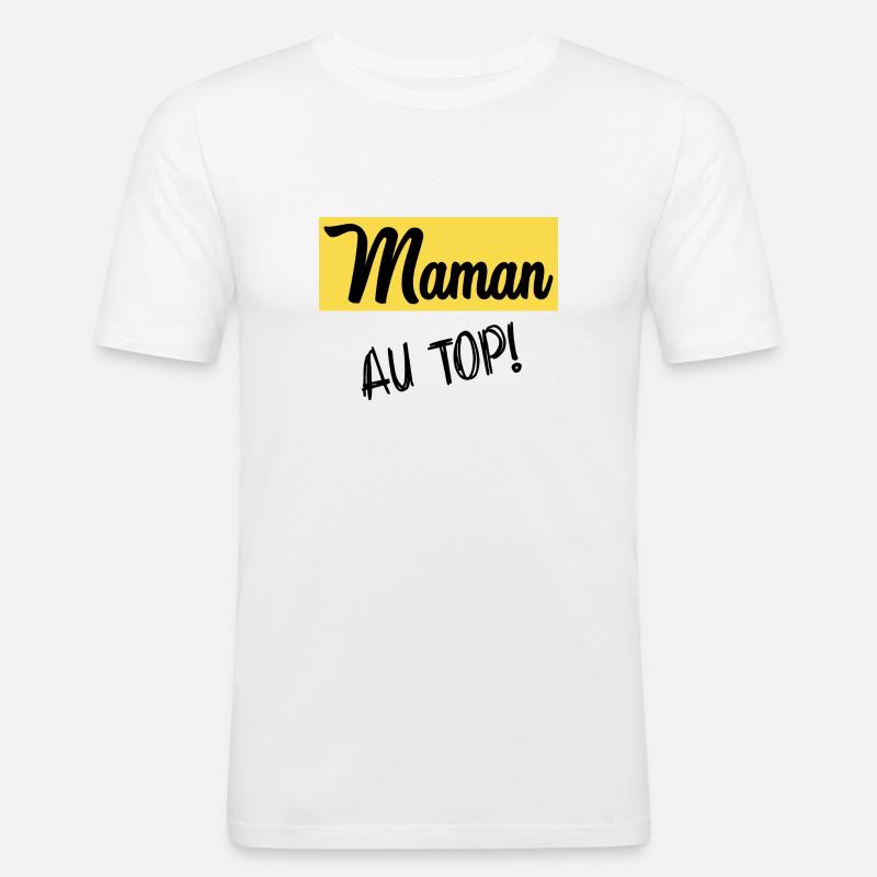 MUTTERTAG - Männer Slim Fit T-Shirt - Weiß