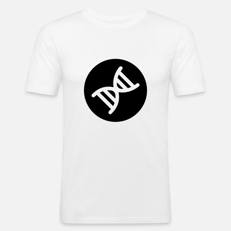 DNA dobbeltspiralen - Slim Fit T-skjorte for menn - hvit