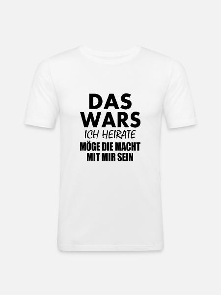 Das wars ich heirate - Männer Slim Fit T-Shirt - Weiß
