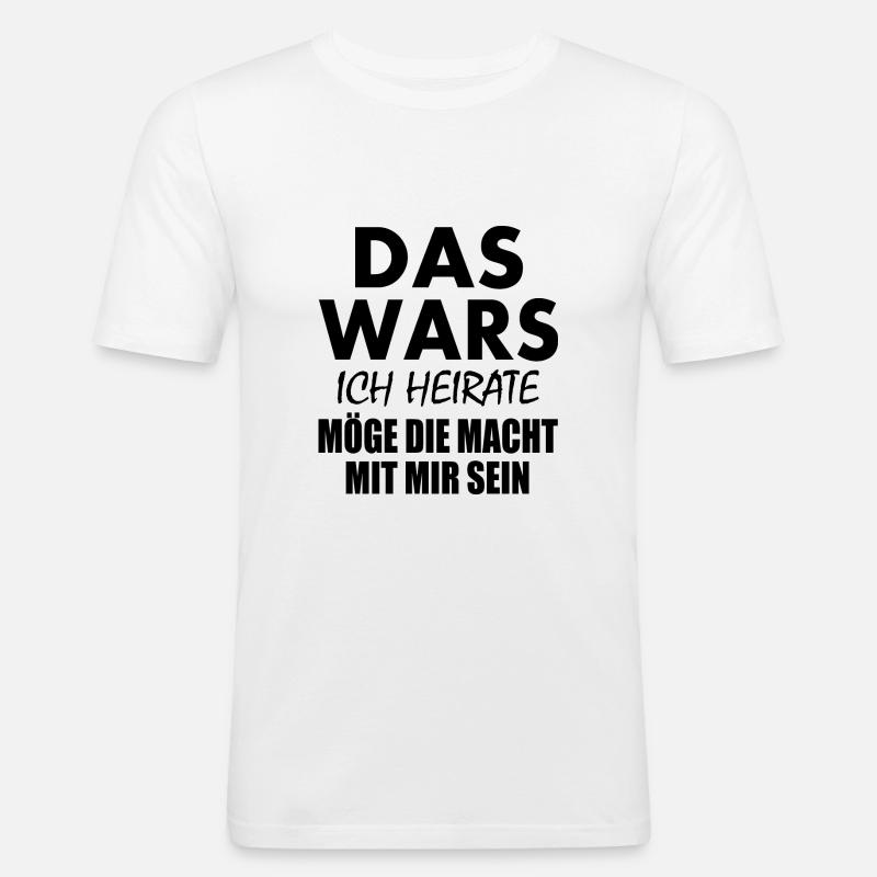 Das wars ich heirate - Männer Slim Fit T-Shirt - Weiß