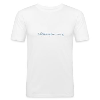 Meer geht immer - Männer Slim Fit T-Shirt - Weiß - Vorne - Nik (191cm)