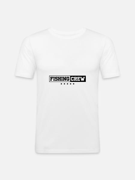 fishing crew - Men's Slim Fit T-Shirt - white