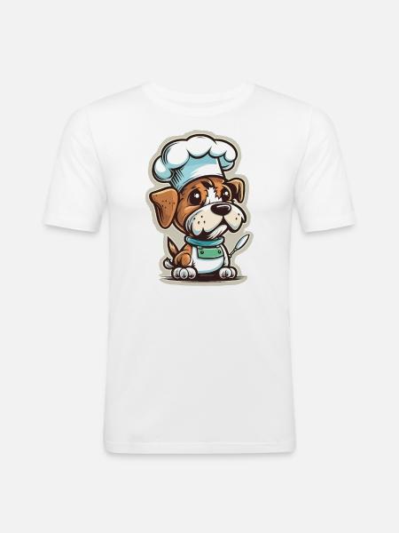 Gourmet Pup - Men's Slim Fit T-Shirt - white