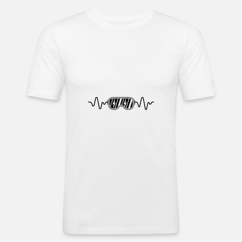 ski frequency - Men's Slim Fit T-Shirt - white