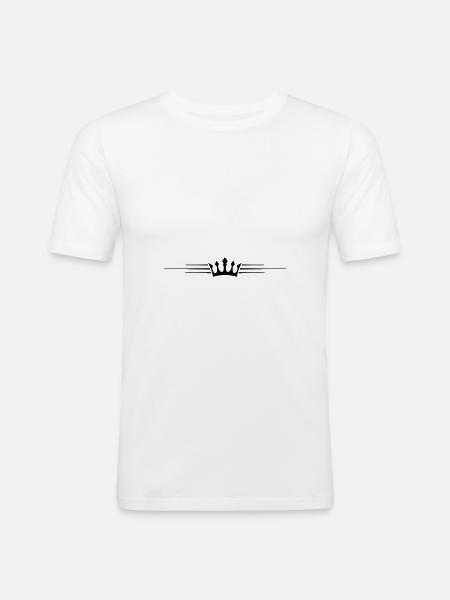 Crown Symbol Line - Men's Slim Fit T-Shirt - white