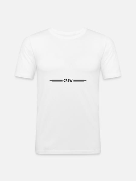 crew line - Men's Slim Fit T-Shirt - white